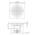 Phễu thoát sàn D&K DK-10001 (1)