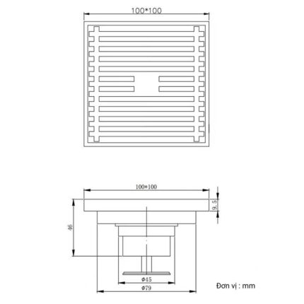 Phễu thoát sàn D&K DK-10025