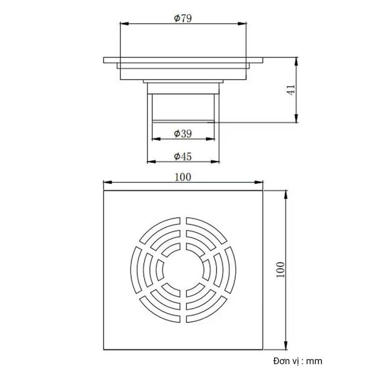 Phễu thoát sàn D&K DK-10043