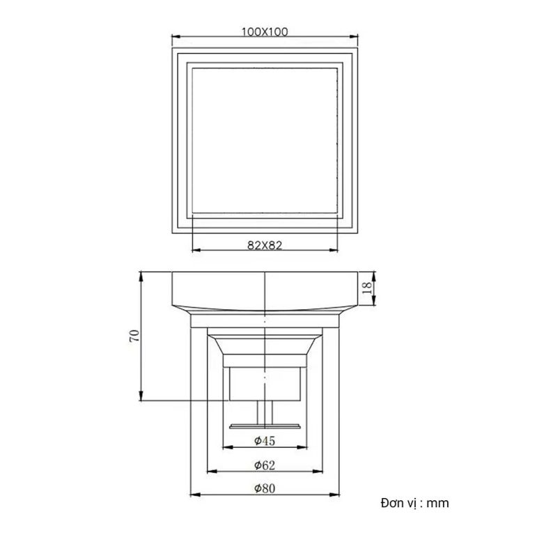 Phễu thoát sàn D&K DK-10056