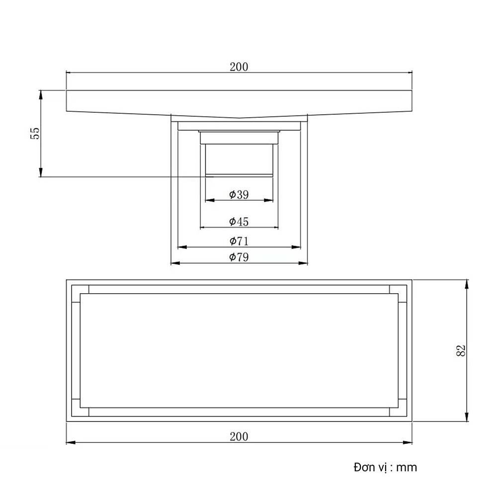 Phễu thoát sàn D&K DK-10083