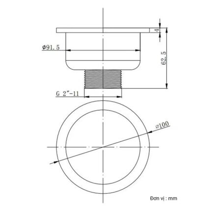 Phễu thoát sàn D&K DK-10095
