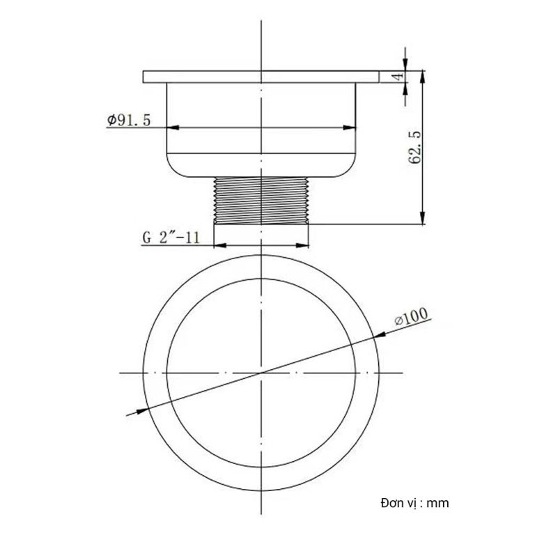 Phễu thoát sàn D&K DK-10095