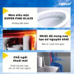 Bồn cầu 2 khối CAESAR CDS1325 nắp êm MS220 - Ảnh 6