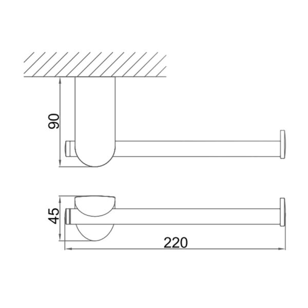 Thanh treo khăn D&K DK800609C
