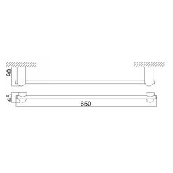 Thanh treo khăn D&K DK800613C