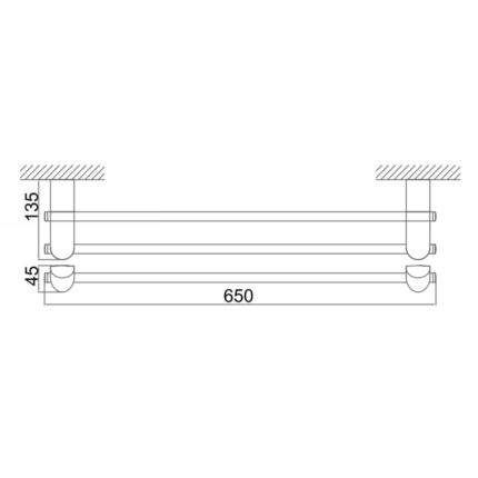 Thanh treo khăn D&K DK800615C-60