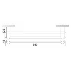 Thanh treo khăn D&K DK800615D-60 (1)