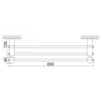 Thanh treo khăn D&K DK800615D-60 (1)