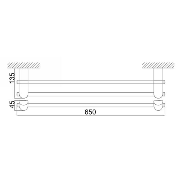Thanh treo khăn D&K DK801015C