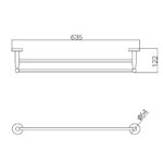 Thanh treo khăn D&K DK802513
