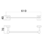 Thanh treo khăn D&K DK803512