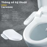 Bồn cầu thông minh CAESAR C1395F TAF400H (CD1395) nắp rửa điện tử - Ảnh 4