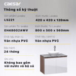Tủ lavabo CAESAR L5221 EH48002AWV - Ảnh 3