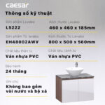 Tủ lavabo CAESAR L5222 EH48002AWV - Ảnh 4