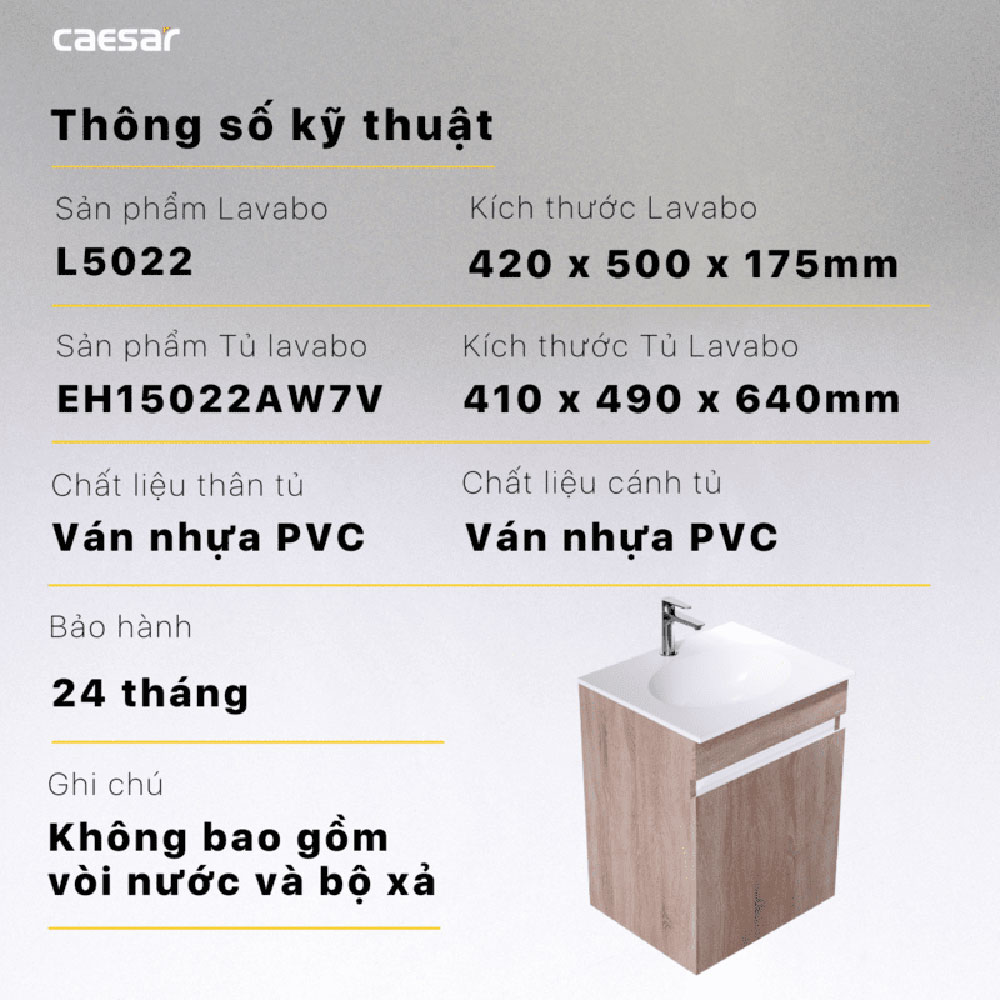 Tủ lavabo CAESAR L5022 EH15022AW7V 1 Tu lavabo CAESAR LF5022 EH15022AW7V 11