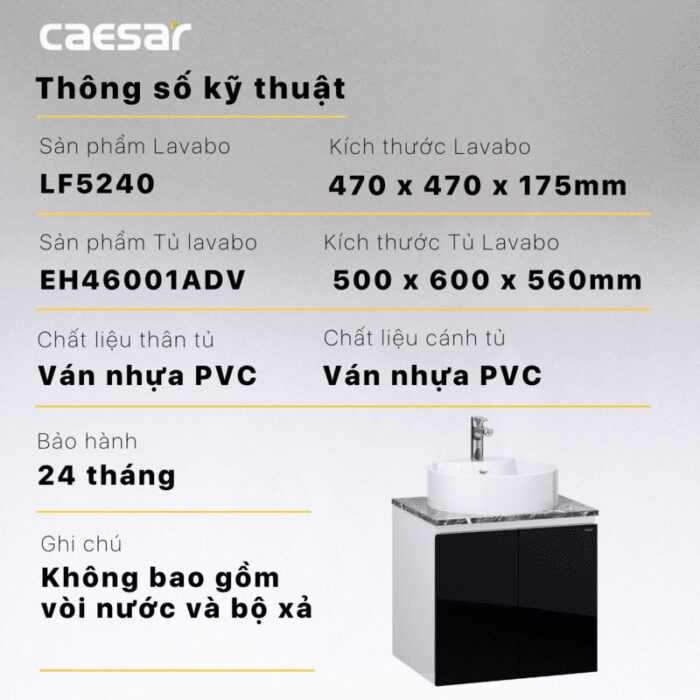 Tủ lavabo CAESAR LF5240 EH46001ADV - Ảnh 4