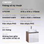 Tủ lavabo CAESAR LF5240 EH46001AWV - Ảnh 4