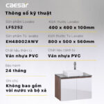Tủ lavabo CAESAR LF5252 EH48002AWV - Ảnh 4