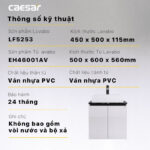 Tủ lavabo CAESAR LF5253 EH46001AV - Ảnh 4