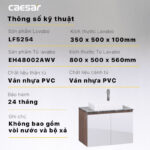 Tủ lavabo CAESAR LF5254 EH48002AWV - Ảnh 4