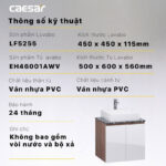 Tủ lavabo CAESAR LF5255 EH46001AWV - Ảnh 4