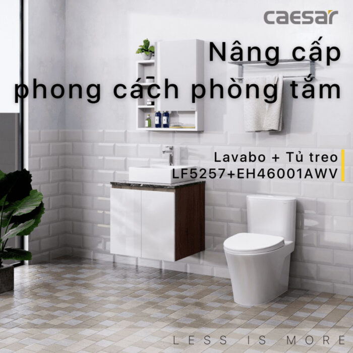 Tủ lavabo CAESAR LF5257 EH46001AWV - Ảnh 3