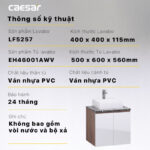 Tủ lavabo CAESAR LF5257 EH46001AWV - Ảnh 4