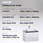 Tủ lavabo CAESAR LF5257 EH48001AV - Ảnh 4