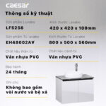 Tủ lavabo CAESAR LF5258 EH48002ADV - Ảnh 4