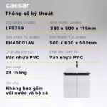 Tủ lavabo CAESAR LF5259 EH46001AV - Ảnh 4