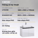 Tủ lavabo CAESAR LF5259 EH48001AV - Ảnh 4