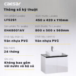 Tủ lavabo CAESAR LF5261 EH48001AV - Ảnh 4