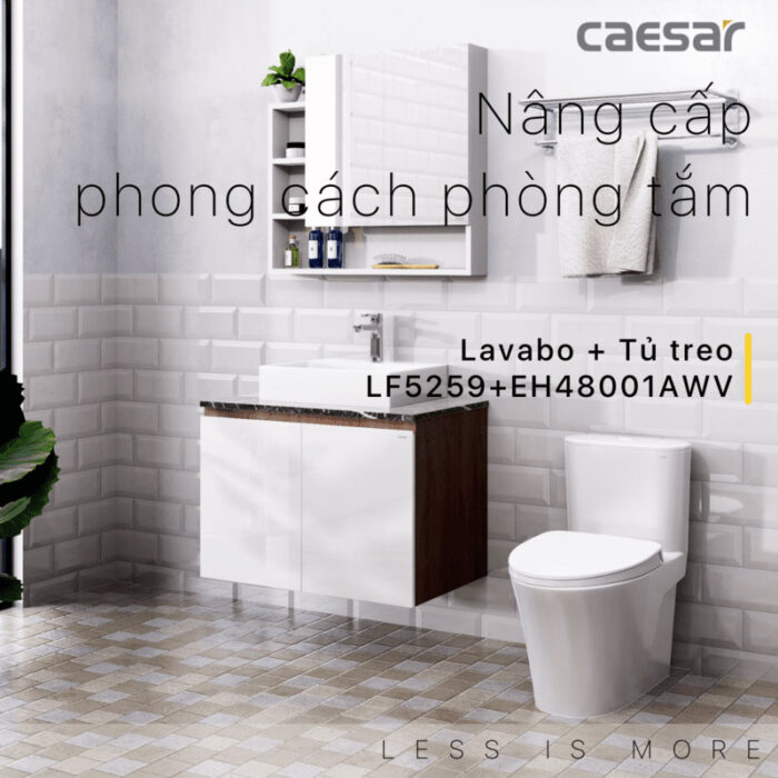 Tủ lavabo CAESAR LF5261 EH48001AWV - Ảnh 3
