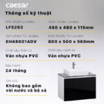 Tủ lavabo CAESAR LF5263 EH48001ADV - Ảnh 4