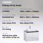 Tủ lavabo CAESAR LF5263 EH48001AV - Ảnh 4