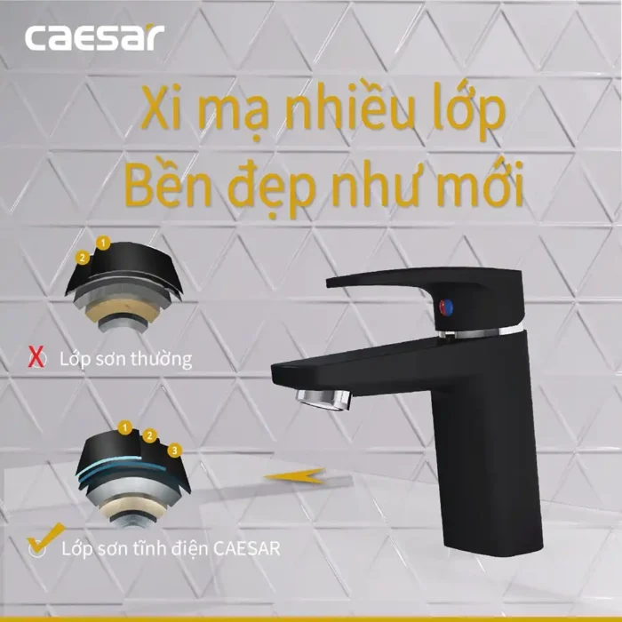 Vòi lavabo CAESAR B390CBU nóng lạnh - Ảnh 5