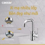 Vòi lavabo CAESAR B520CU cổ cao nóng lạnh - Ảnh 7