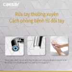 Vòi lavabo CAESAR B530CU cổ cao nóng lạnh - Ảnh 9
