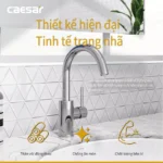 Vòi lavabo CAESAR B530CU cổ cao nóng lạnh - Ảnh 8