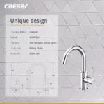 Vòi lavabo CAESAR B530CU cổ cao nóng lạnh - Ảnh 4