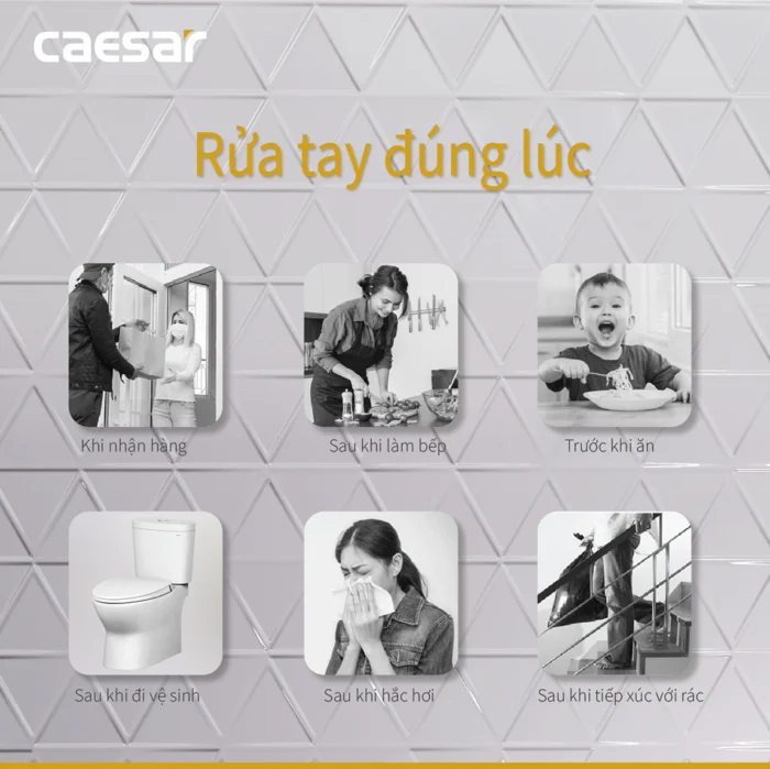 Vòi lavabo CAESAR B750CU cổ cao nóng lạnh - Ảnh 10
