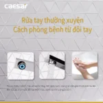 Vòi lavabo CAESAR B750CU cổ cao nóng lạnh - Ảnh 9