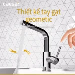 Vòi lavabo CAESAR B750CU cổ cao nóng lạnh - Ảnh 6