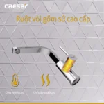 Vòi lavabo CAESAR B750CU cổ cao nóng lạnh - Ảnh 5