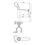 Vòi lavabo D&K DK1032641 nóng lạnh cổ cao