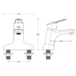 Vòi lavabo D&K DK1241001 nóng lạnh