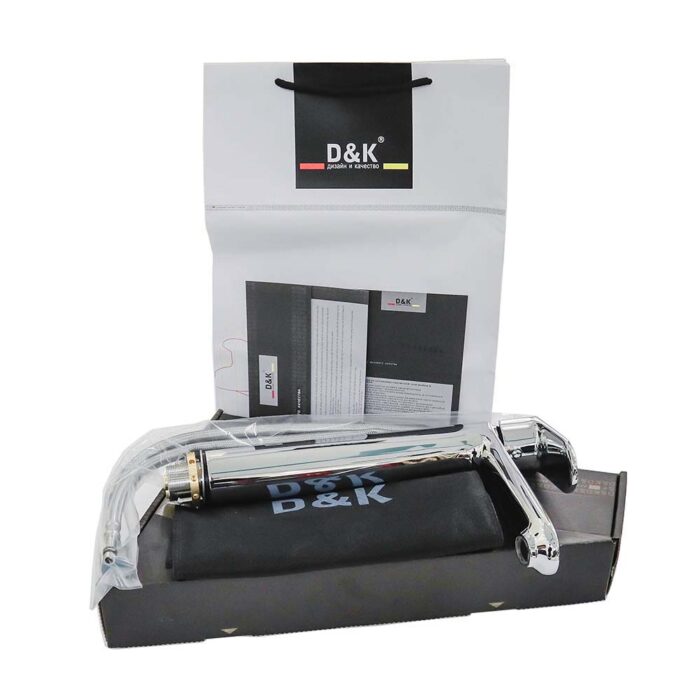 Vòi lavabo D&K DK1252001 nóng lạnh cổ cao