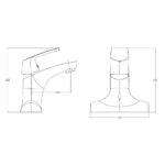 Vòi lavabo D&K DK1281001 nóng lạnh