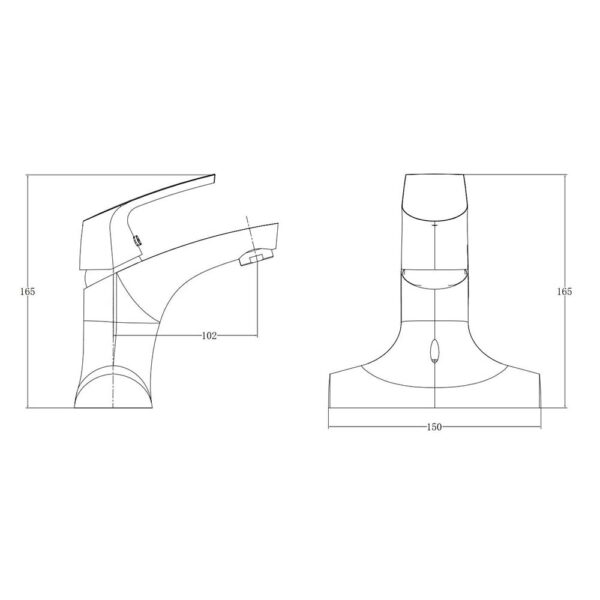 Vòi lavabo D&K DK1281001 nóng lạnh